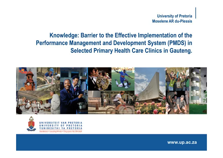 knowledge barrier to the effective implementation of the