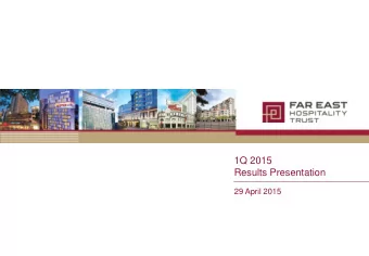 Cover  1Q 2015  Results Presentation  29 April 2015  Results Highlights Executive Summary