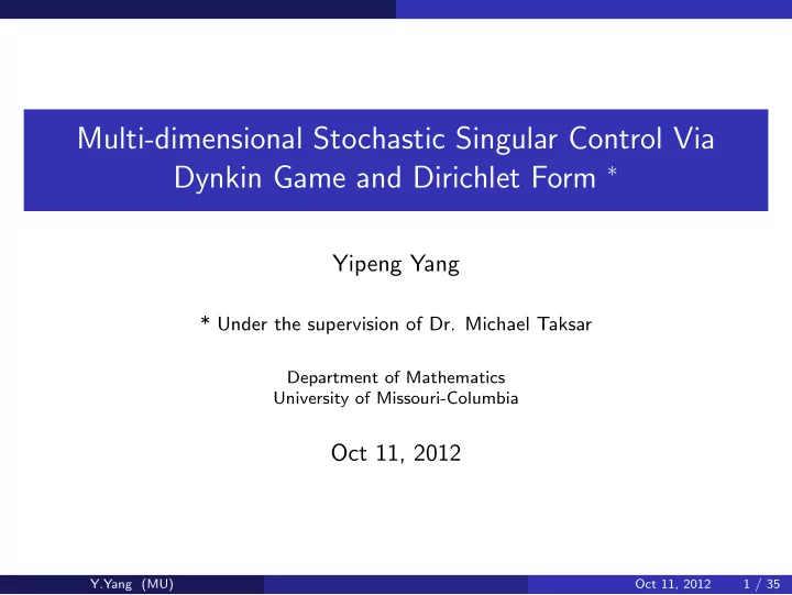 multi dimensional stochastic singular control via