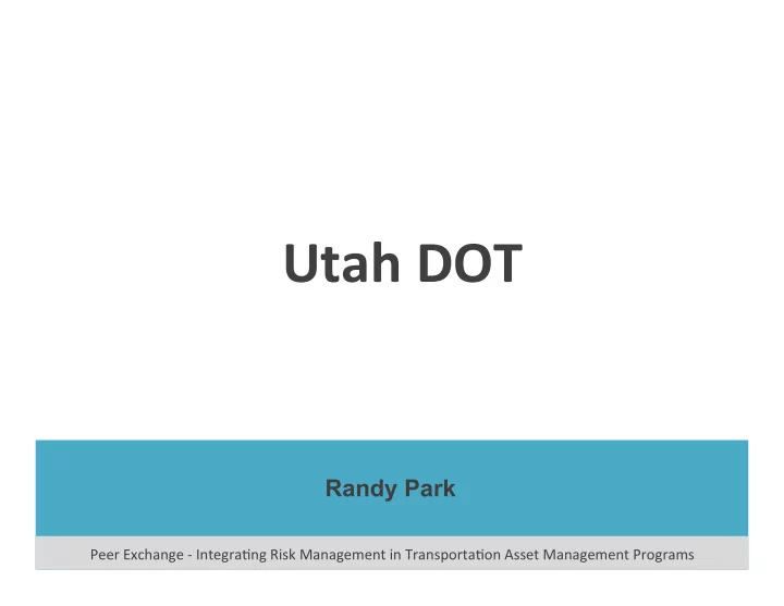 utah dot