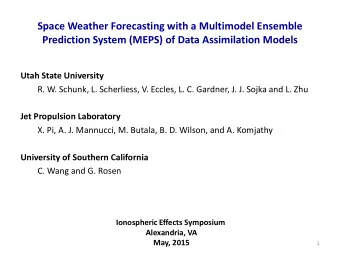 Space Weather Forecasting with a Multimodel Ensemble Prediction System (MEPS) of Data Assimilation