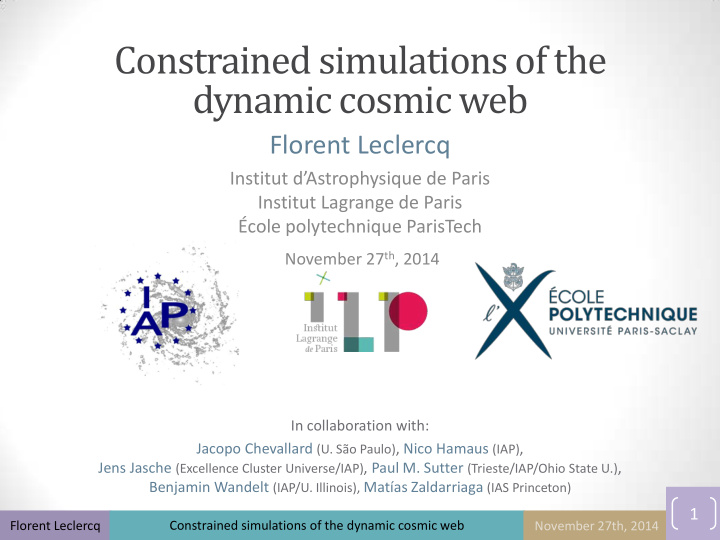 dynamic cosmic web