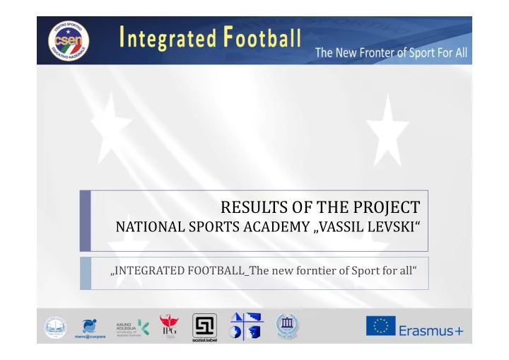 results of the project