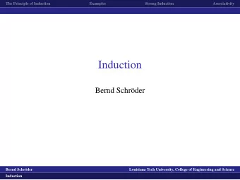 Induction  Bernd Schr  oder  logo1  Bernd Schr  oder  Louisiana Tech University, College of