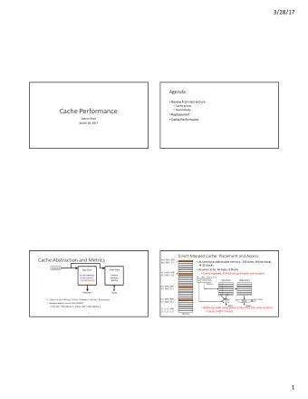 Cache Performance  Associativity  Replacement  Samira Khan  Cache Performance  March 28,