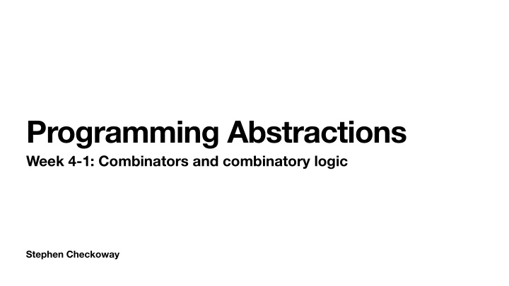 programming abstractions