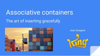 Associative containers  The art of inserting gracefully  Jean Guegant  Conditional insertion: if