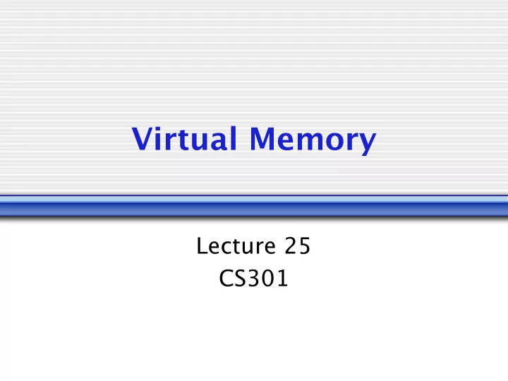 virtual memory