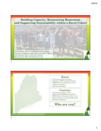 Who are you?  2  1  3/8/20  Cohort Participant Panel  (video clips throughout)  Jared Todd &amp;