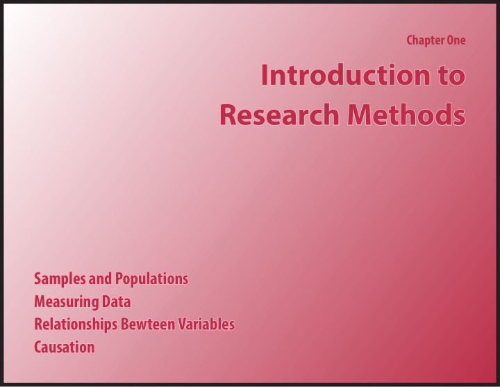 introduction to research methods