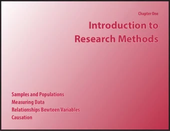 Introduction to  Research Methods  Samples and Populations  Measuring Data  Relationships Bewteen