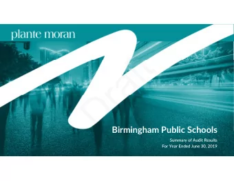 Draft Birmingham Public Schools Summary of Audit Results For Year Ended June 30, 2019  EDIT IN