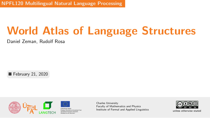 world atlas of language structures