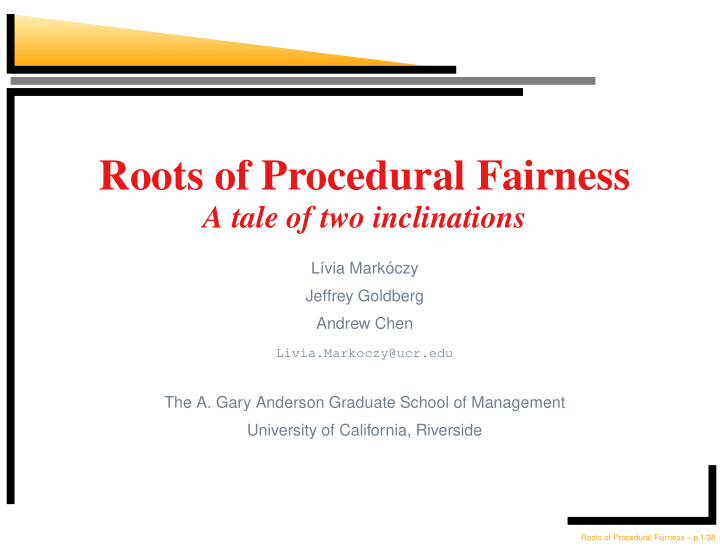 roots of procedural fairness