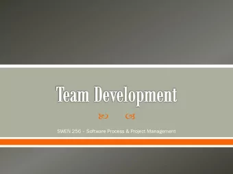 SWEN 256  Software Process &amp; Project Management  What are your responsibilities