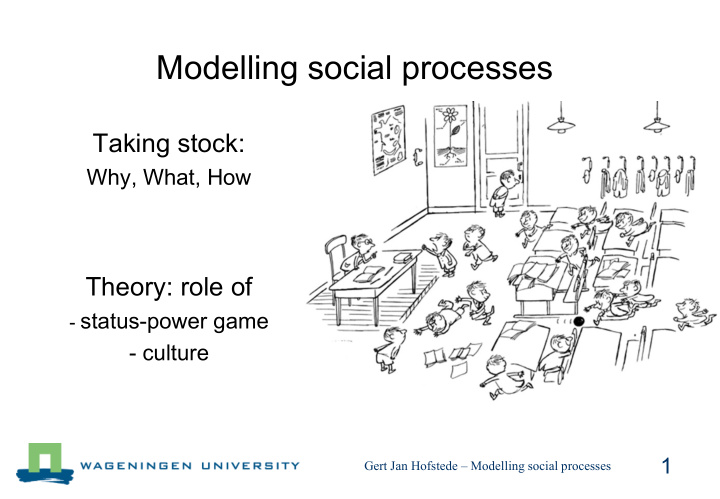 modelling social processes