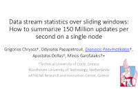 data stream statistics over sliding windows how to