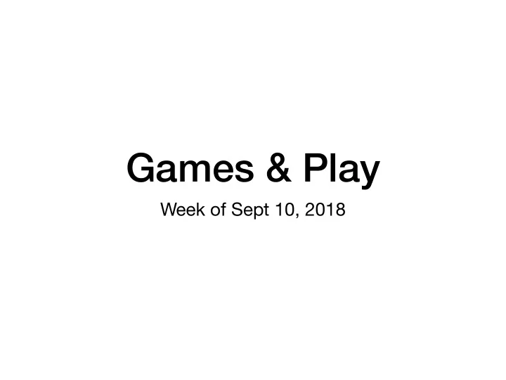 games play