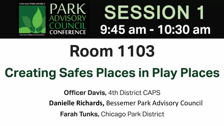 danielle richards bessemer park advisory council agenda