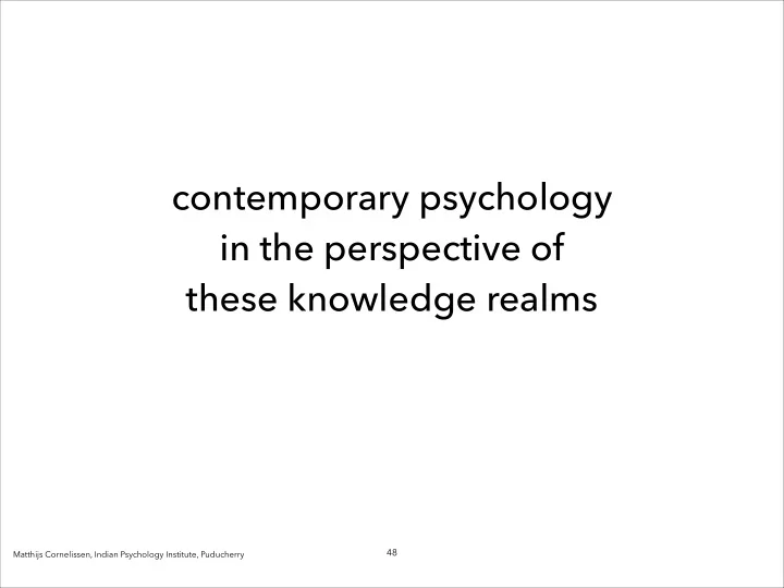 contemporary psychology in the perspective of these