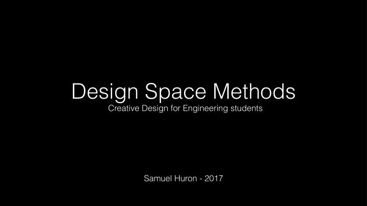 design space methods