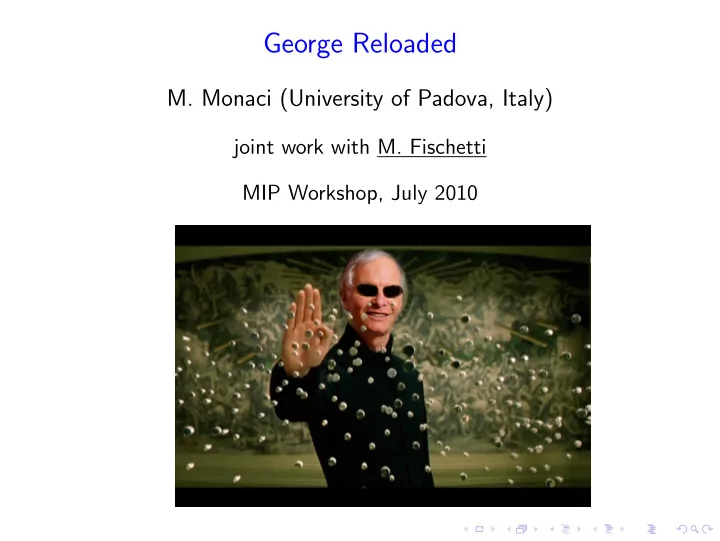 george reloaded