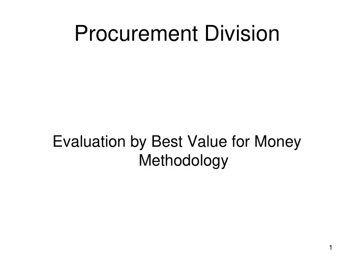 procurement division