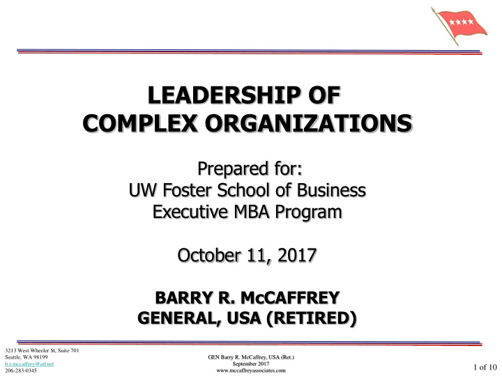 complex organizations