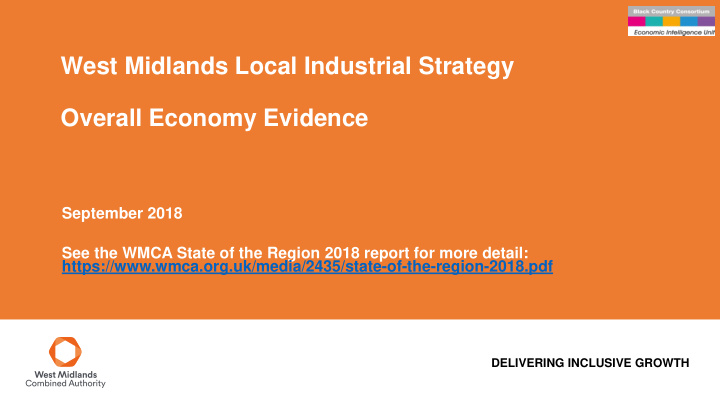 west midlands local industrial strategy overall economy