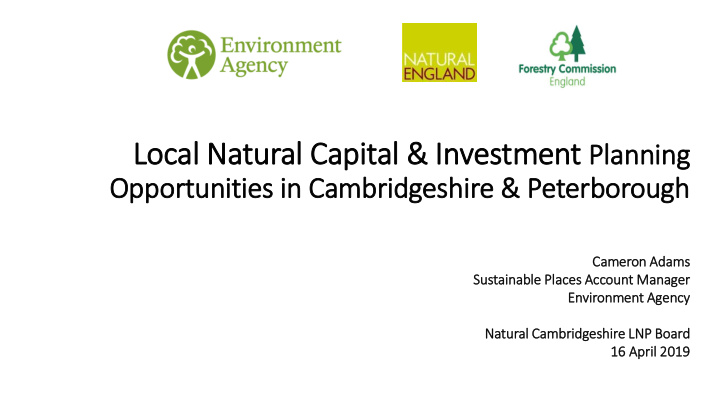 local natural capital in