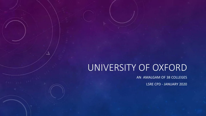 university of oxford