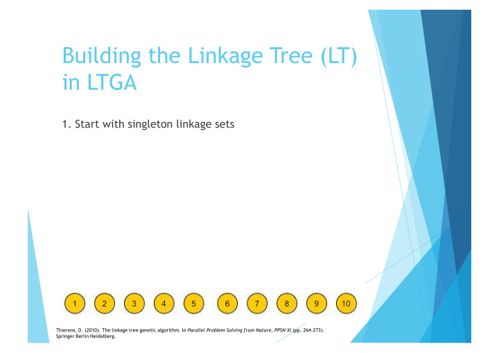 building the linkage tree lt in ltga