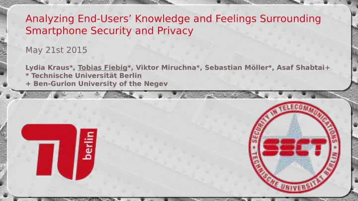 analyzing end users knowledge and feelings surrounding