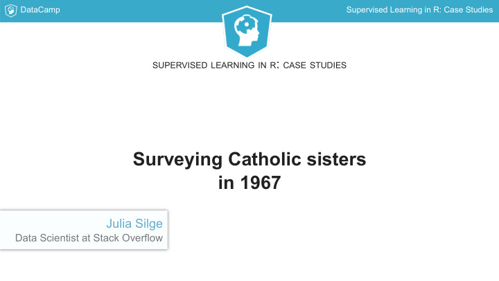 surveying catholic sisters in 1967