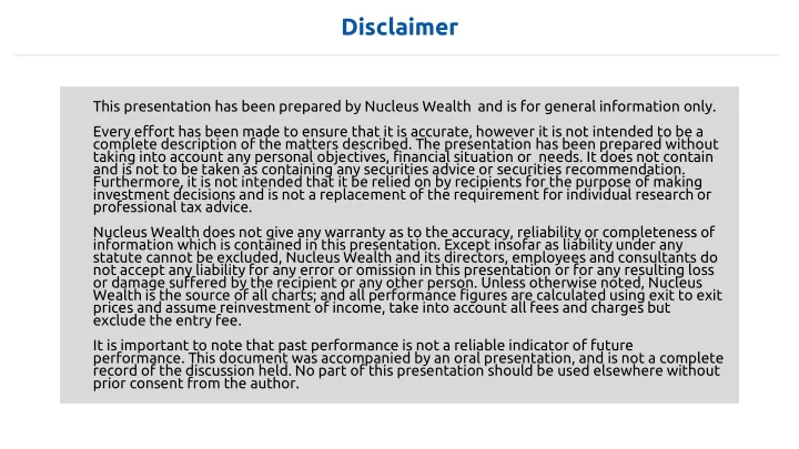 disclaimer