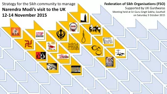 Narendra Modis visit to the UK  Meeting held at Sri Guru Singh Sabha, Southall  12-14 November