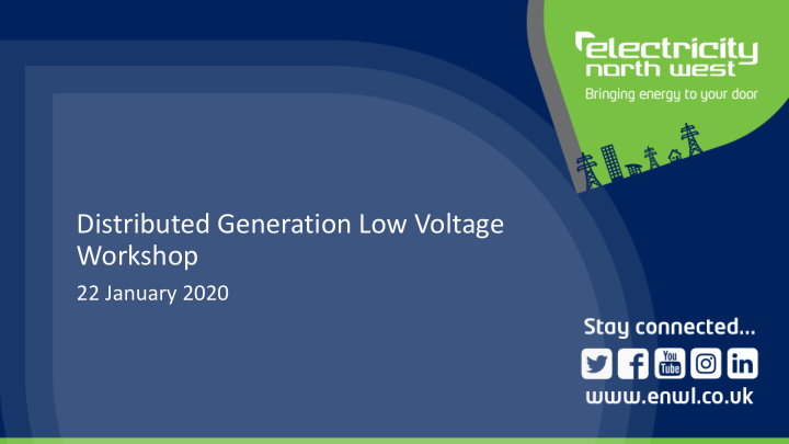 distributed generation low voltage