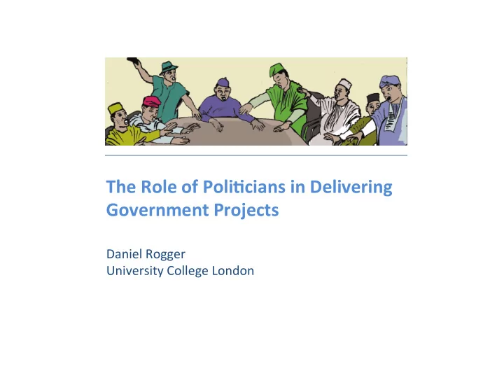 the role of poli cians in delivering