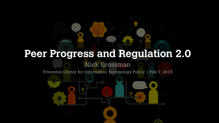 peer progress and regulation 2 0