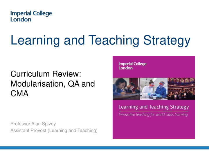 learning and teaching strategy