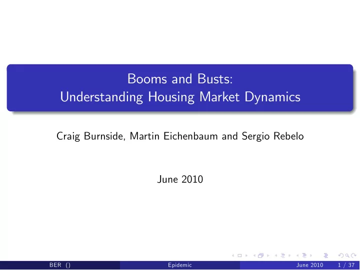 booms and busts understanding housing market dynamics