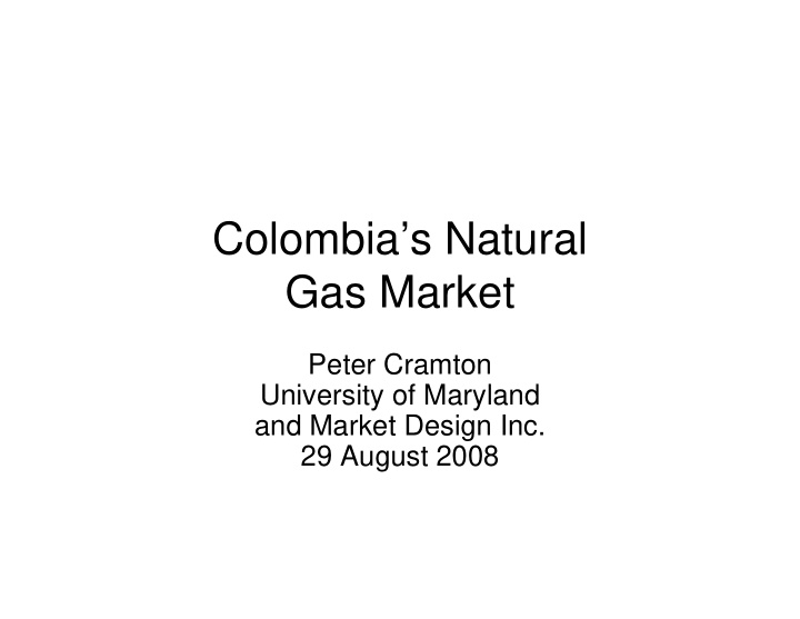 colombia s natural gas market