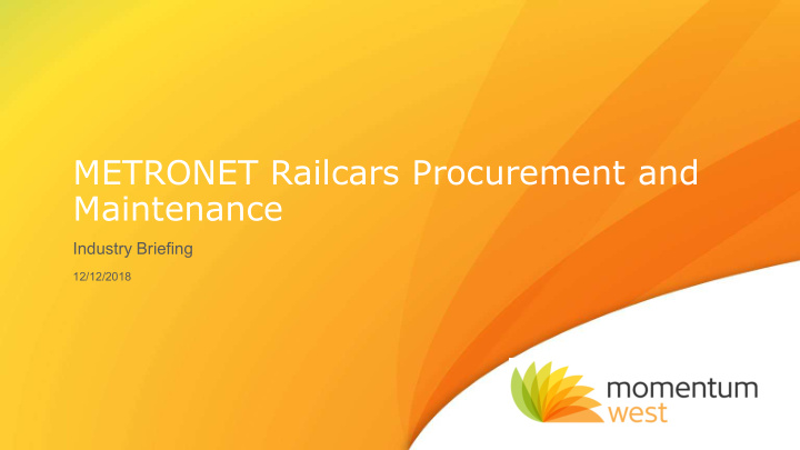 metronet railcars procurement and maintenance