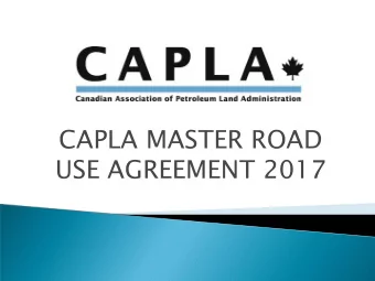 USE AGREEMENT 2017  Safety Moment  History  Definitions  General  Terms  Addenda