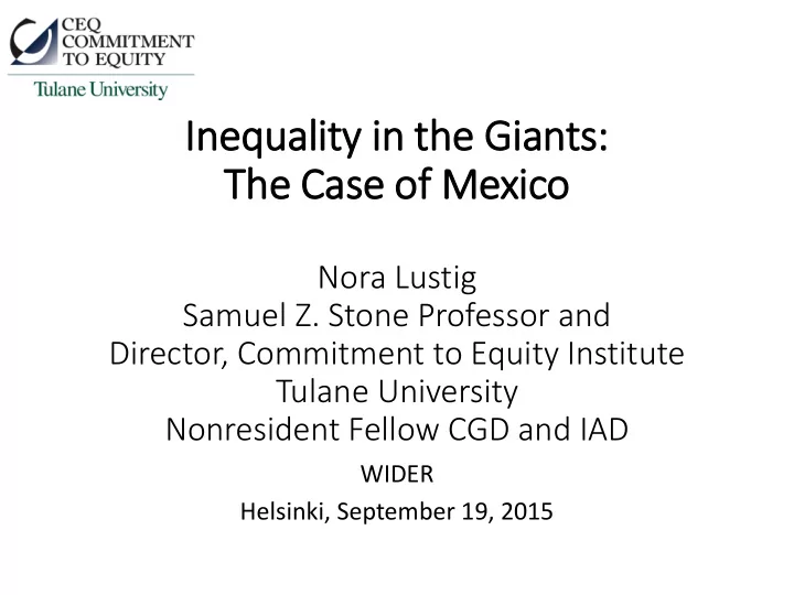 the case of mexico