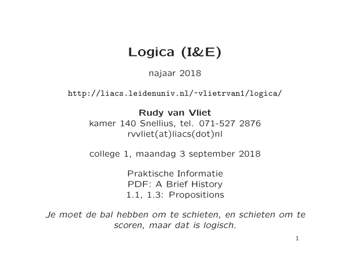 logica i e