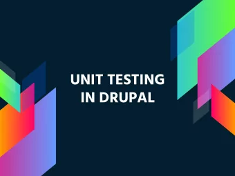 UNIT TESTING  IN DRUPAL  HOWDY!  I am Mateu  I am here because I love quality code.  You can find