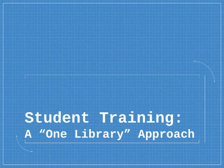 student training