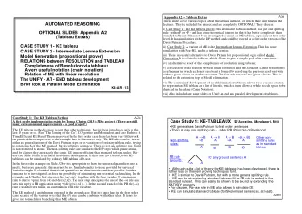 AUTOMATED REASONING  lectures. They're included for interest and are completely OPTIONAL! They