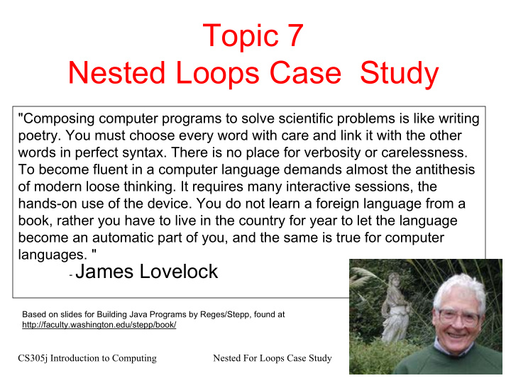 topic 7 nested loops case study